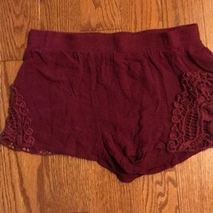 Maroon shorts